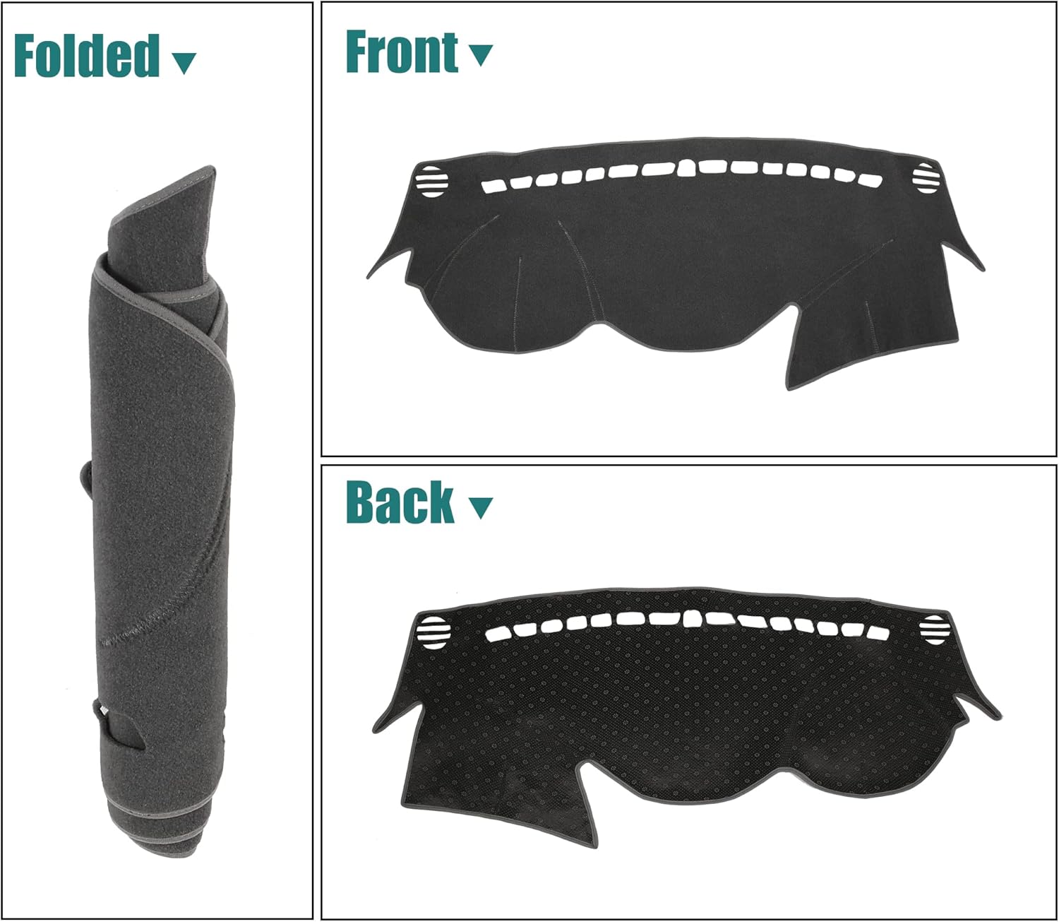X AUTOHAUX Car Dashboard Cover Polyester Non-Slip Mat Protector Carpet Sun Proof for Hyundai Sonata 2011 2012 2013 2014
