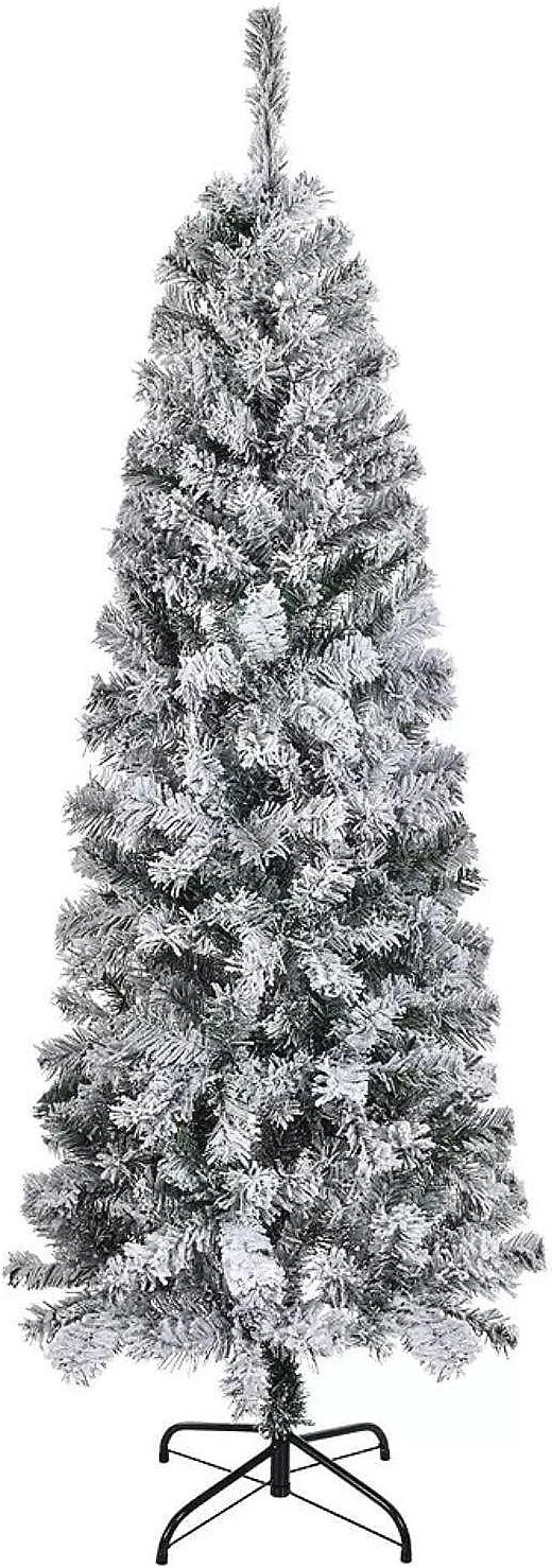 USP-Tradex 6ft Artificial Christmas Tree Snow Flocked Party Holiday Decorate Metal Stand