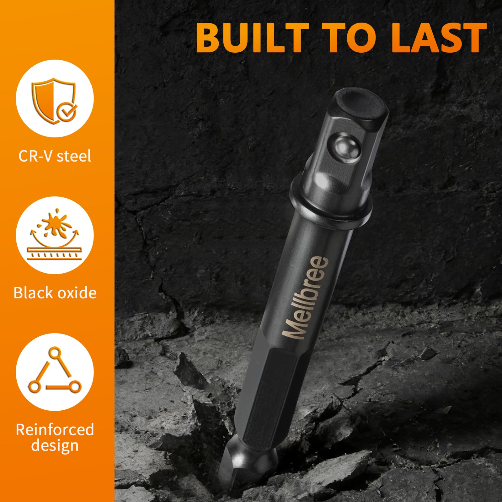 Mellbree 1/4 Impact Socket Adapter Hex to Square for Impact Driver/Drill — Amazon image 5