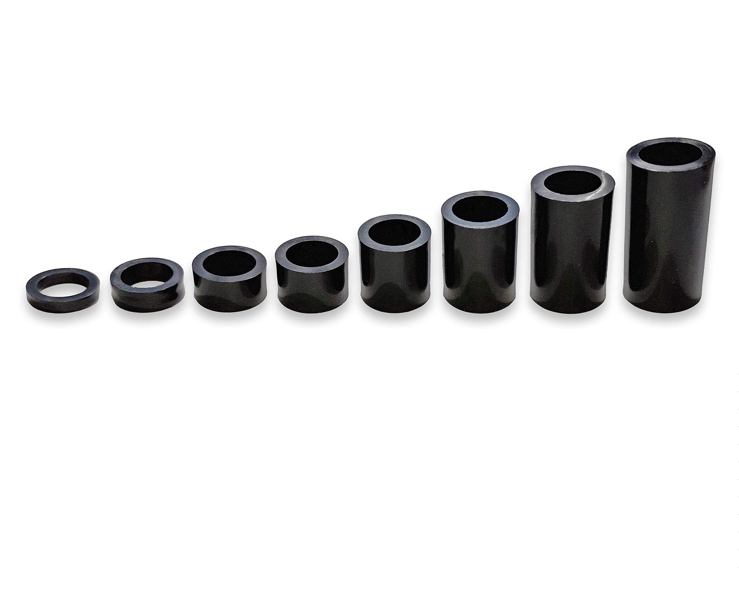Black Nylon Spacers Plastic Standoff Washers (Pack of 12) (M3, 30mm)
