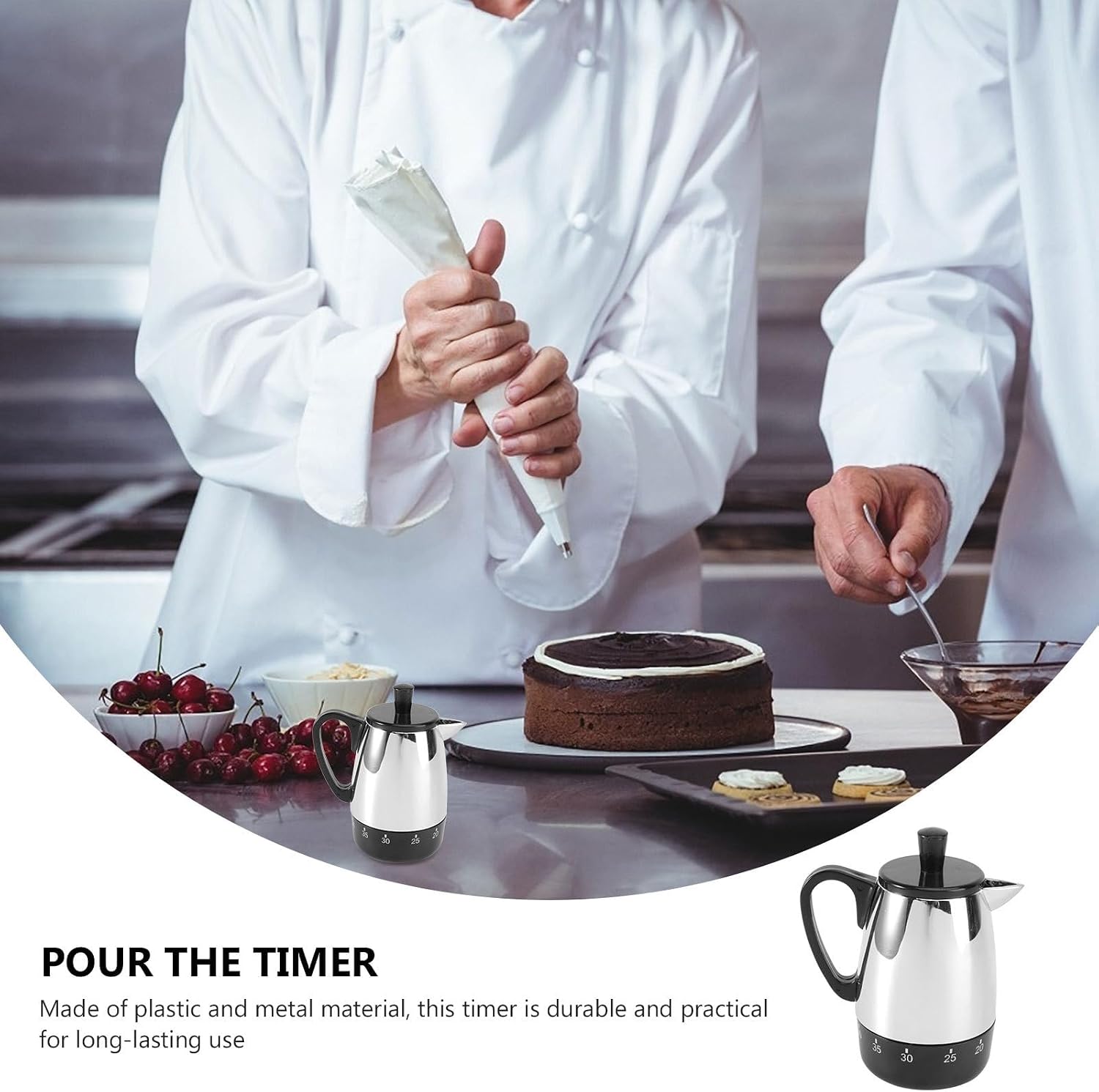 Kettle Shaped Mechanical Kitchen Timer Wind-up Reminder for Cooking Baking Management Student Use Home Tool