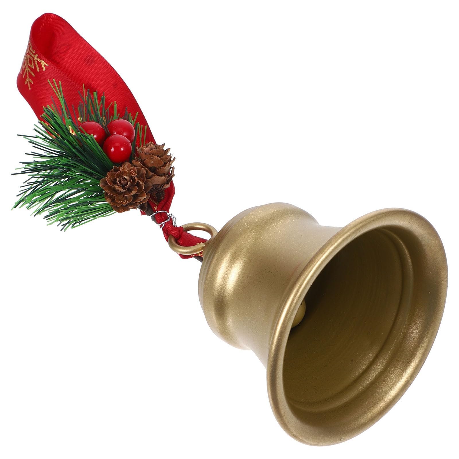 TOYANDONA 4 Piezas Campana Navideña Colgante de Metal Dorado para Árbol de