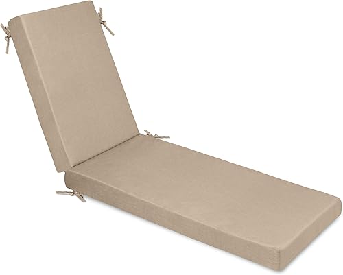 Vista 9 de Milliard Cojín de espuma viscoelástica para silla de césped, con funda impermeable y lavable, color azul, 73 x 21 x 2.5 pulgadas