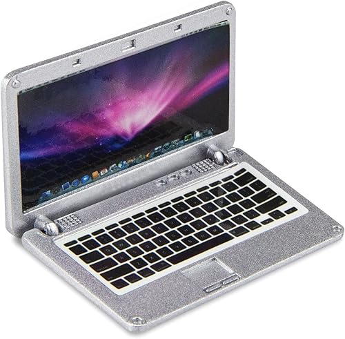 Muebles de casa de muñecas en miniatura para computadora portátil a escala 112, muebles para casa de muñecas en miniatura, accesorios para casas de