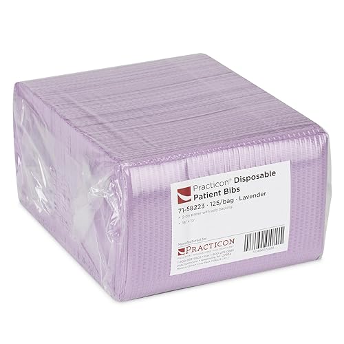 Miniatura 8 de Baberos desechables para pacientes, 18 x 13 pulgadas, 3 capas impermeables, hoja de papel con respaldo de polietileno, dental, médico, tatuaje,