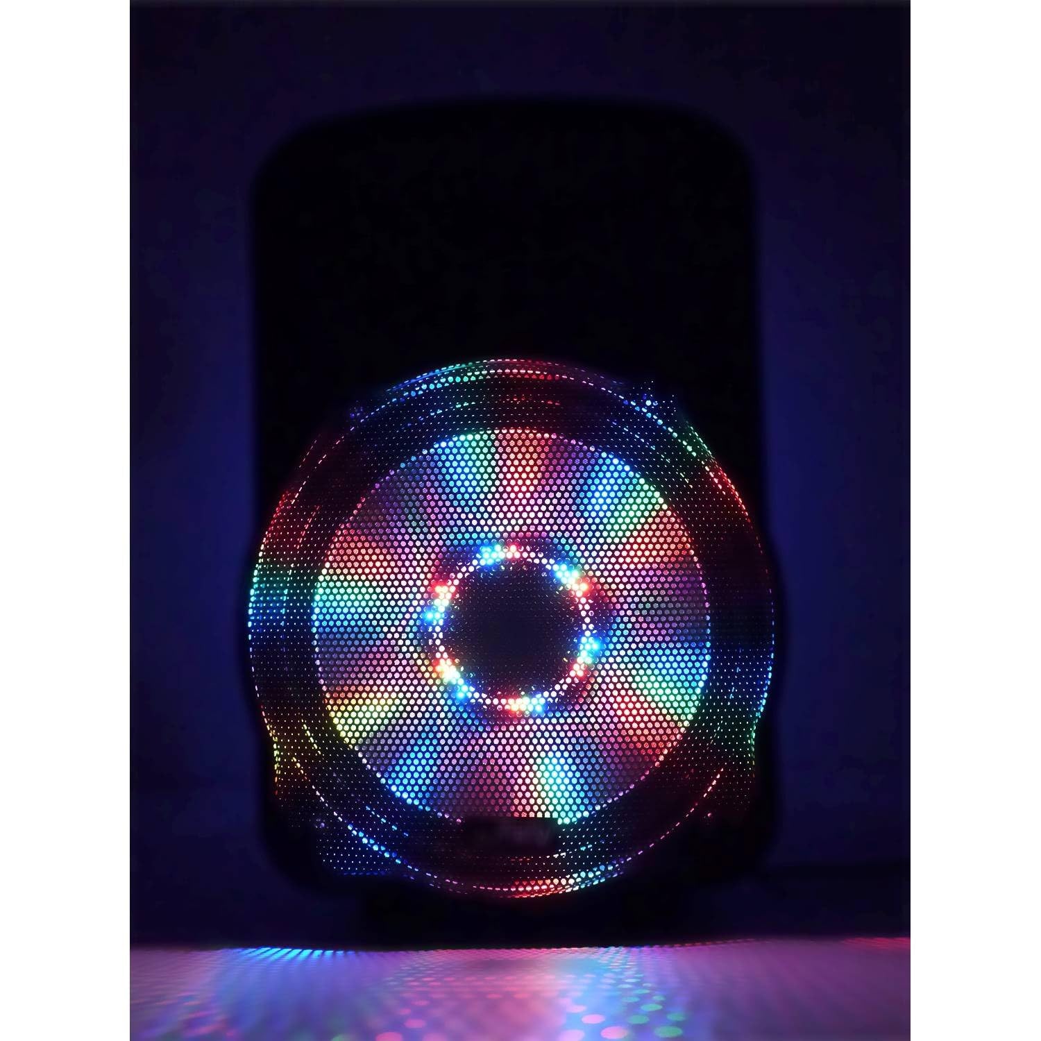 Enceinte Sono Mobile amplifiée 800W 15" LED/USB/BT/SD/FM + Micros sans-Fil/Filaire PARTY15