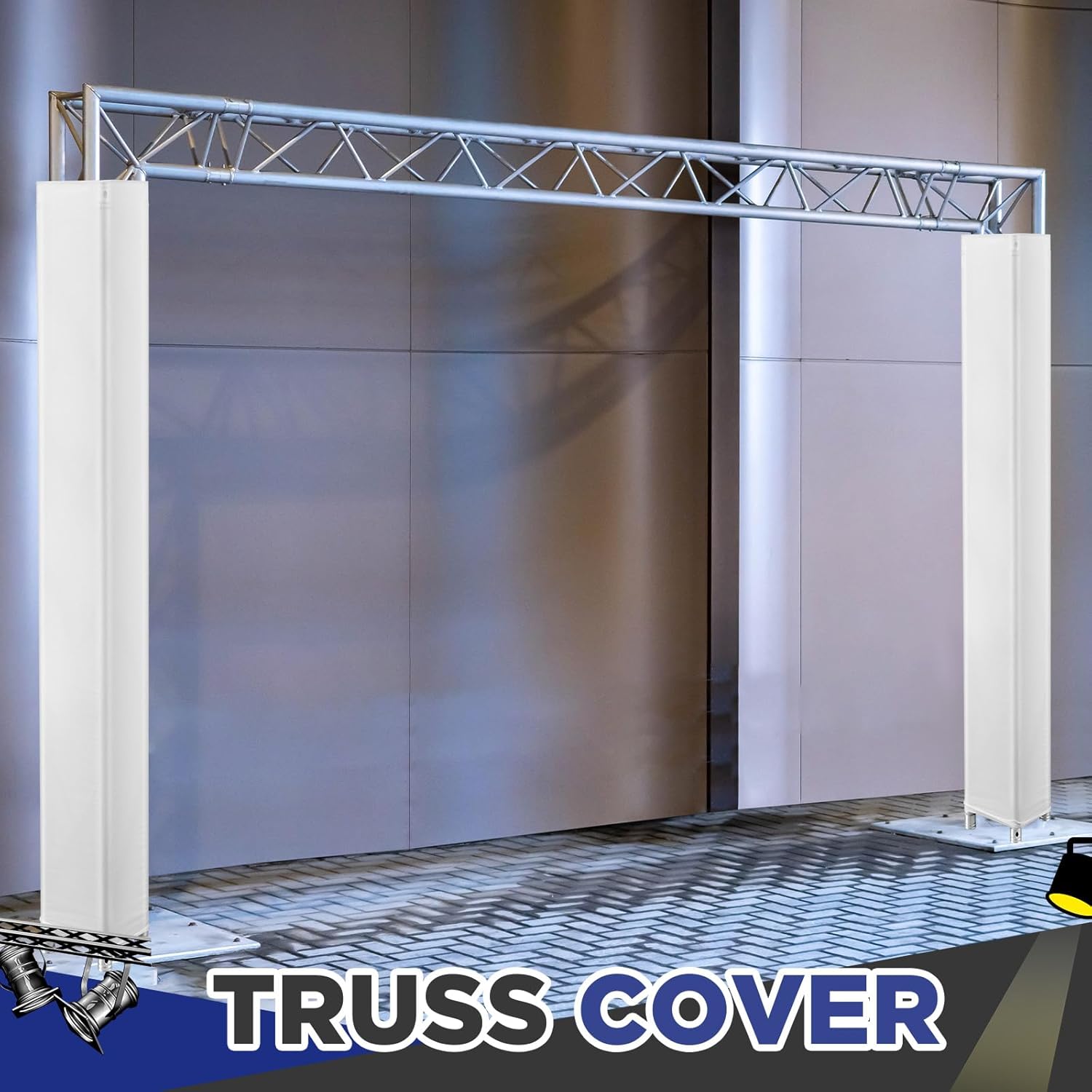 2 Pcs White Truss Cover Fits 6.56 ft x 12 in Box Truss Scrim Elastic Fabric Seamless Integration Easy Installation Pull over Sleeves 6.56 ft x 12 in White image 7 of 7 B0D7PW8DNM