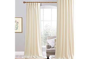StangH 96 Inch Velvet Drapes - Ivory White Luxury Wedding Curtain