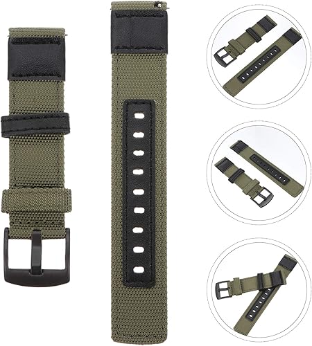 Miniatura 9 de Hemobllo Correa verde de liberación rápida pulseras elegantes compatibles para Samsung Gear S2 S3