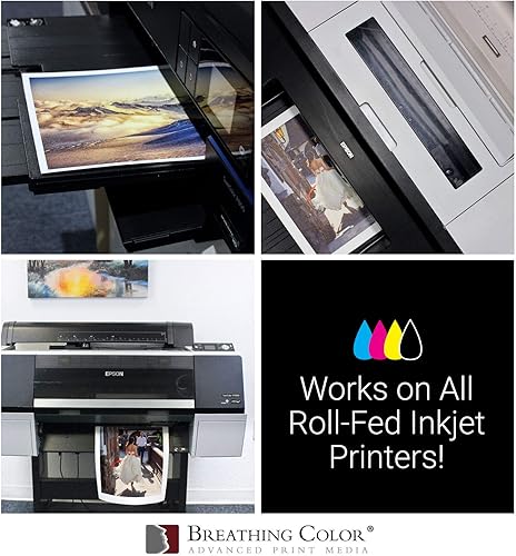 Miniatura 4 de Crystalline Satin21mil, 440gm, Bright White, poly-cotton Inyección de tinta lona, Blanco brillante