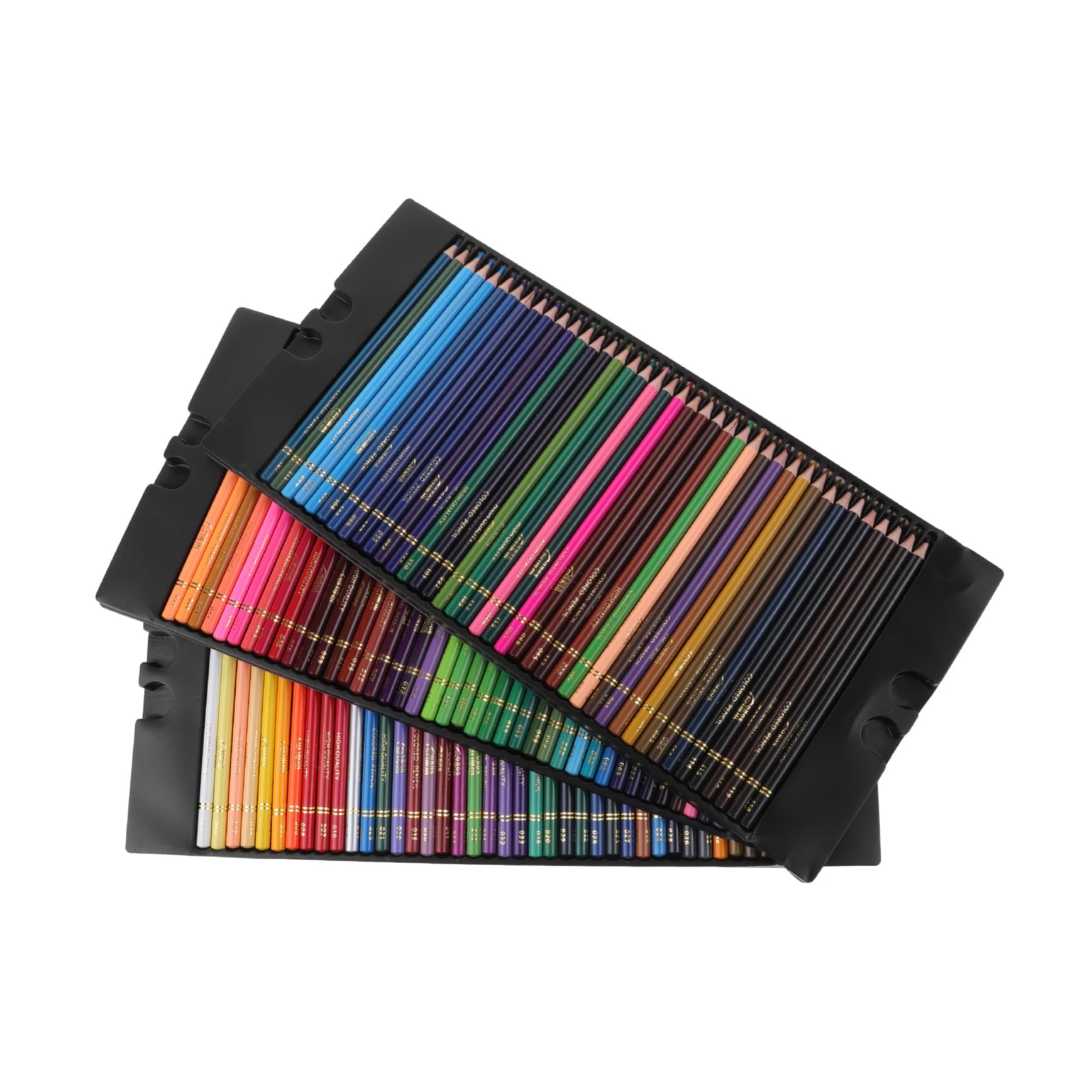 120 pièces Coffret Crayons Couleurs Gras Hexagonaux Set de Crayons de Couleur pour Dessin Artistique Maison École Boîte Transparente Facile à Organiser Adaptés Aux Garçon Fille et