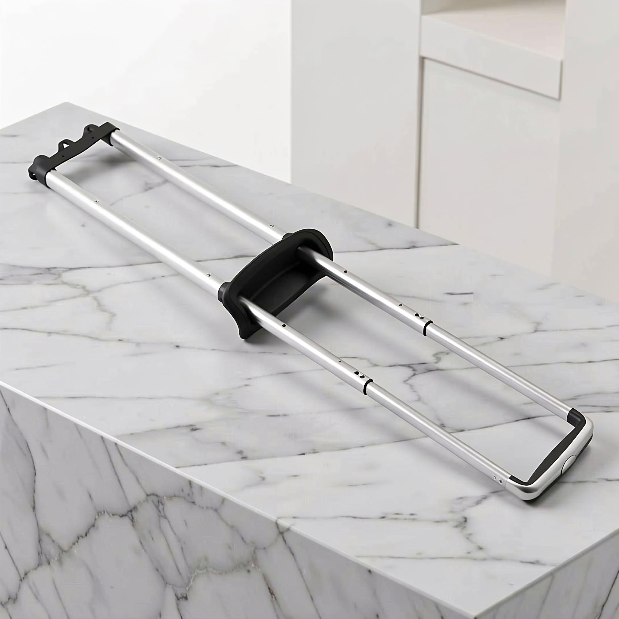 Healeved 2 szt. aluminiowych uchwytów do walizek - 20-calowy teleskopowy uchwyt do bagażu, część zamienna - łatwy montaż, akcesoria naprawcze