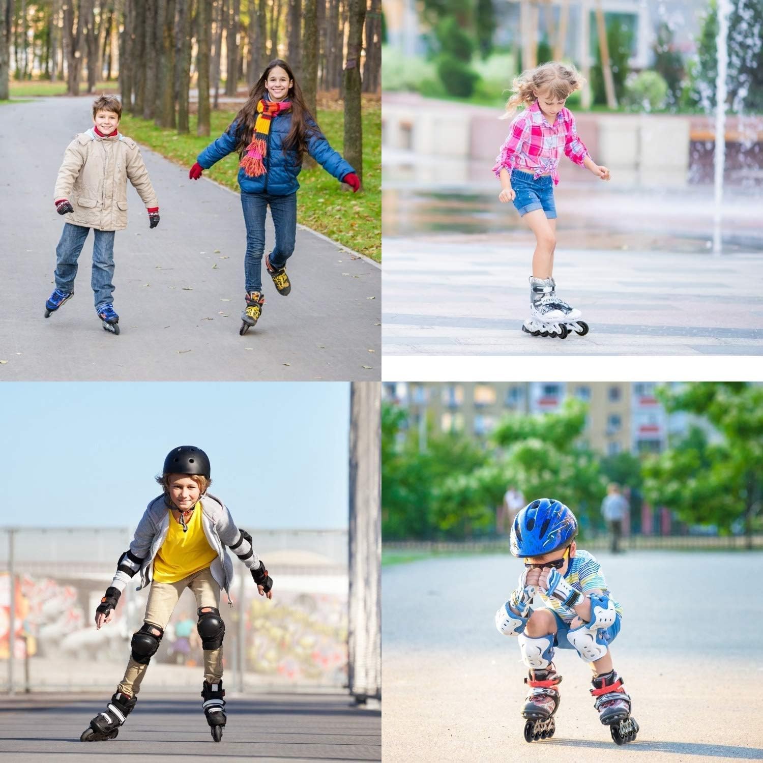 Inline Skate Replacement Wheels, 82-88A Indoor Skating Wheels with ABEC-7 Bearings, Luggage Wheels, Training Wheels for Scooter - Black