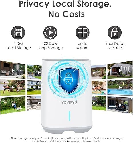 Miniatura 7 de Cámaras de seguridad inalámbricas para exteriores, cámaras solares 4K para seguridad en el hogar con visión nocturna a color y seguimiento de giro e