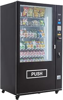 VEVOR Refrigerated Combo Vending Machine, 60 Slots Commercial Snack Soda Drink Vending Machine with ICT Bill/Coin Acceptor, 6-layer Large Capacity for Business, Shopping Mall, Office, School
