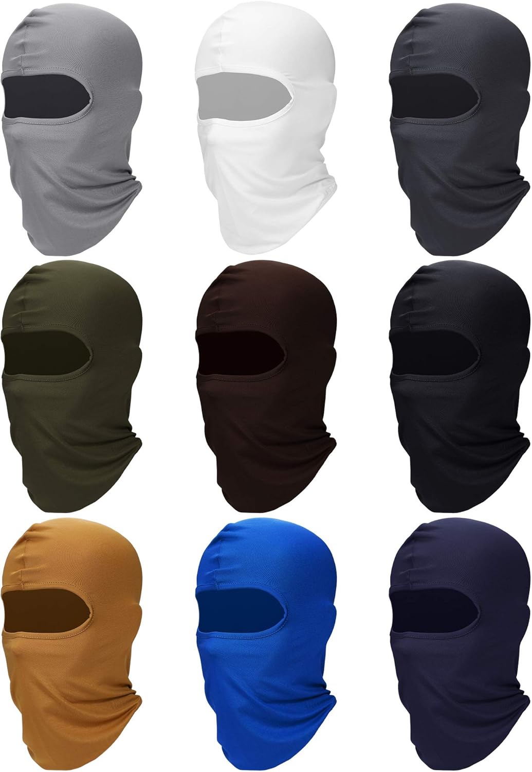SATINIOR 9 Pcs Ski Mask for Men Full Face Cover UV Sun Protection Cooling Balaclava Neck Gaiter Clothing Scarf Bandana SATINIOR 9 Pcs Ski Mask for Men Full Face Cover UV Sun Protection Cooling Balaclava Neck Gaiter Clothing Scarf Bandana