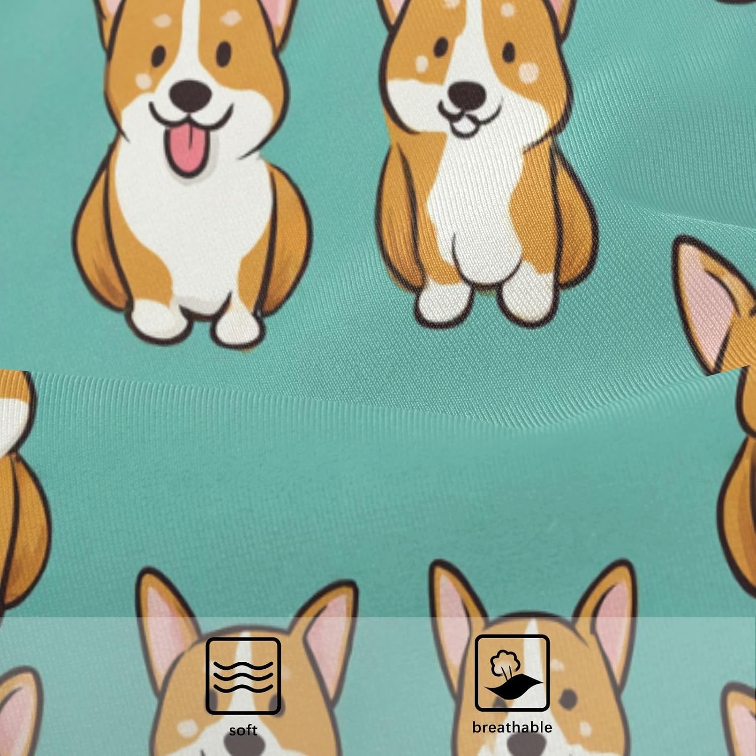 Girls Two Piece Swimsuits Corgi Pattern Cartoon Bikini Set Swimwear Kids Bathing Suit for Girls 5-12 Years