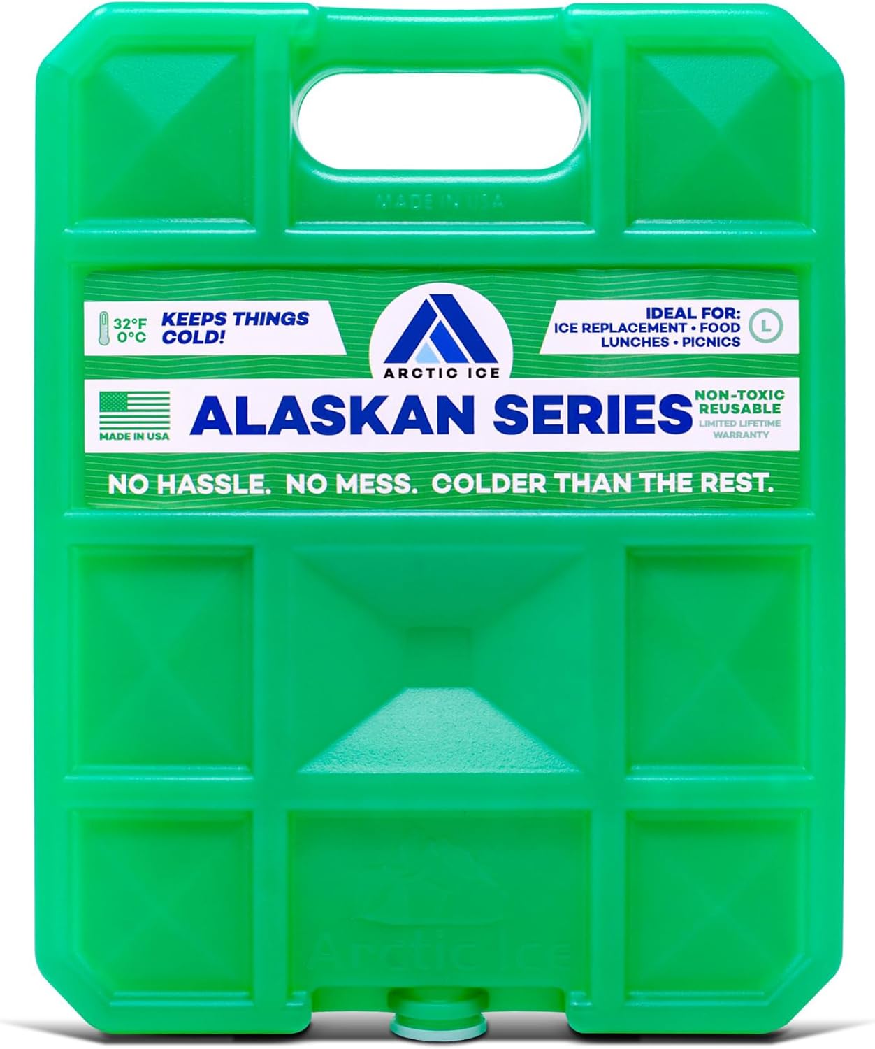 Arctic Ice Alaskan Series Long Lasting Reusable Ice Pack – Freezes at 32° Fahrenheit – Keeps Food & Drinks Cool Without The Risk of Freezing