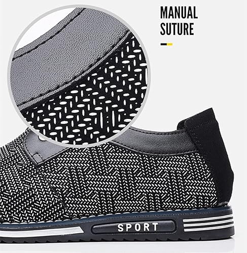 Vista 4 de Veslesth - Zapatos casuales para hombre, mocasines cómodos para caminar, zapatos de conducción de moda, zapatos de cuero de lujo para hombre