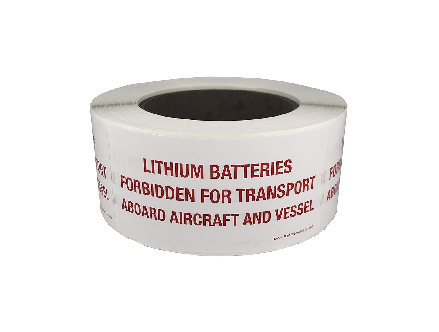 Lithium Battery Forbidden Transport Labels 2 x 4 inches 500 Labels Per ...