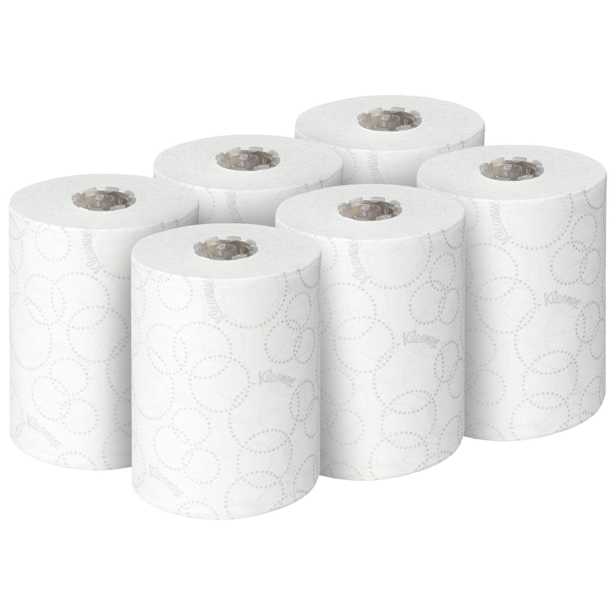 Kleenex Ultra Slimroll 2-lagige Rollenhandtücher, EU-Ecolabel zertifiziert, weiße Rollenpapiertücher mit Airflex Technologie für ein effektives Händetrocknen, 6 x 100 m, Artikel-Nr. 6781