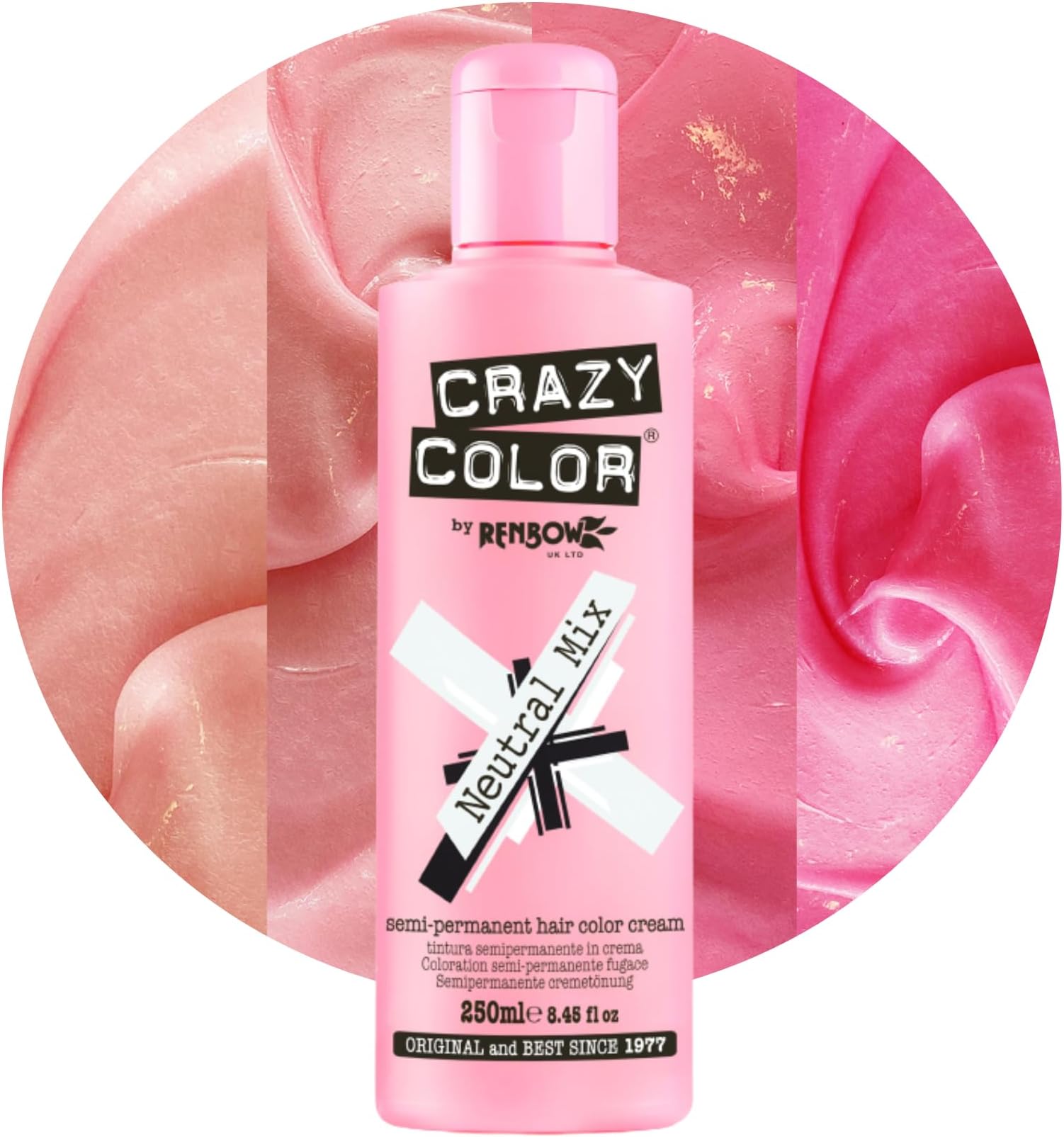 Crazy Color Neutral Mix | Pasteliser. Transform a Semi-Permanent Hair Dye into a Custom Gloss/Glaze. Pastelise Vibrant Colour to Pastel Shades. 250ml.