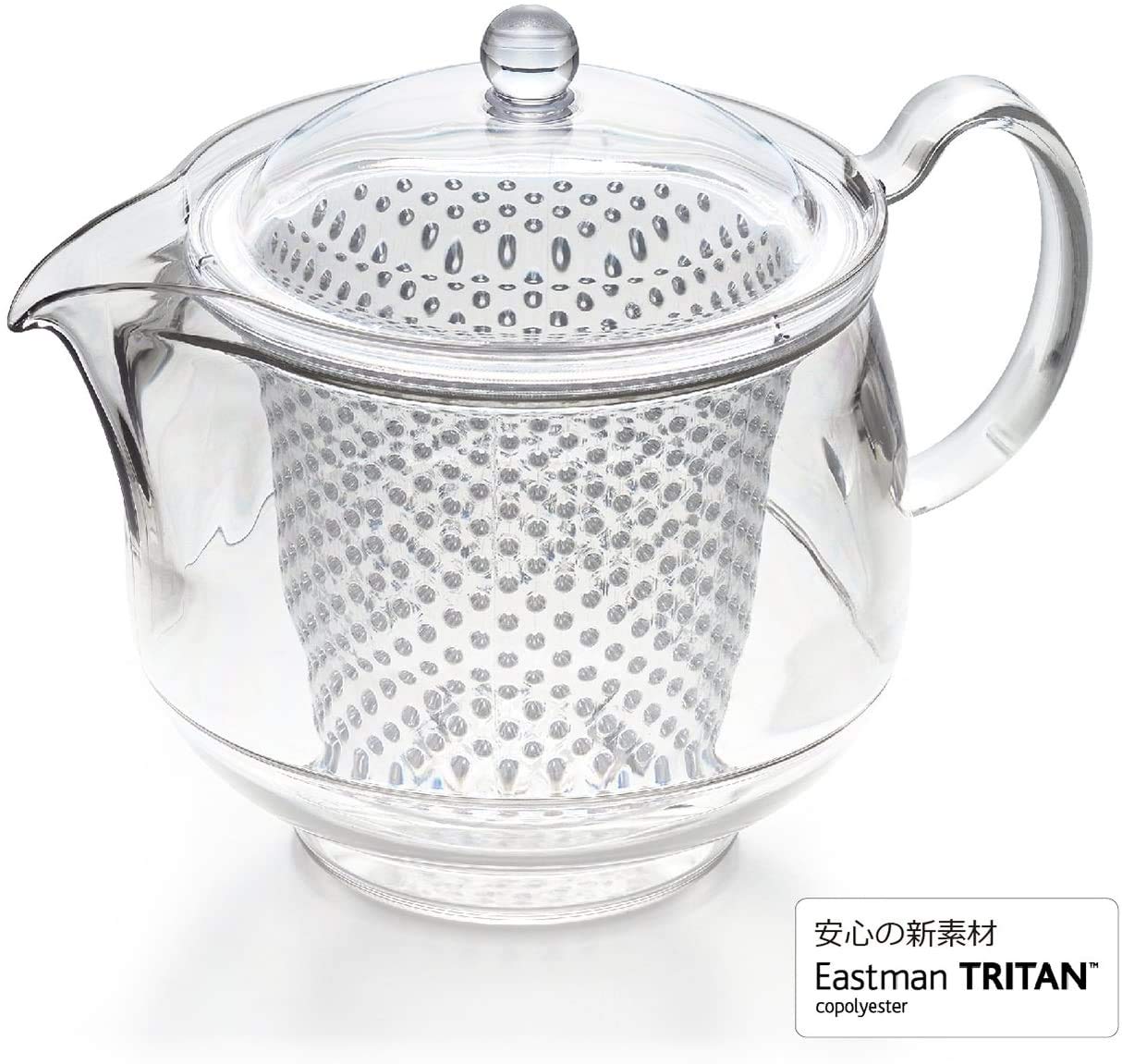 Akebono Sangyo TW-3733 Clear Teapot, 24.7 fl oz (730 ml), Tea Measure Set, Tritan Resin, Made in Japan