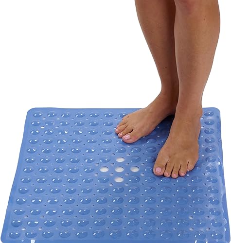 Miniatura 16 de ENKOSI Alfombrilla de ducha antideslizante cuadrada - 21x21 púrpura claro, ideal para personas mayores - Antideslizante, sin deslizamiento Morado