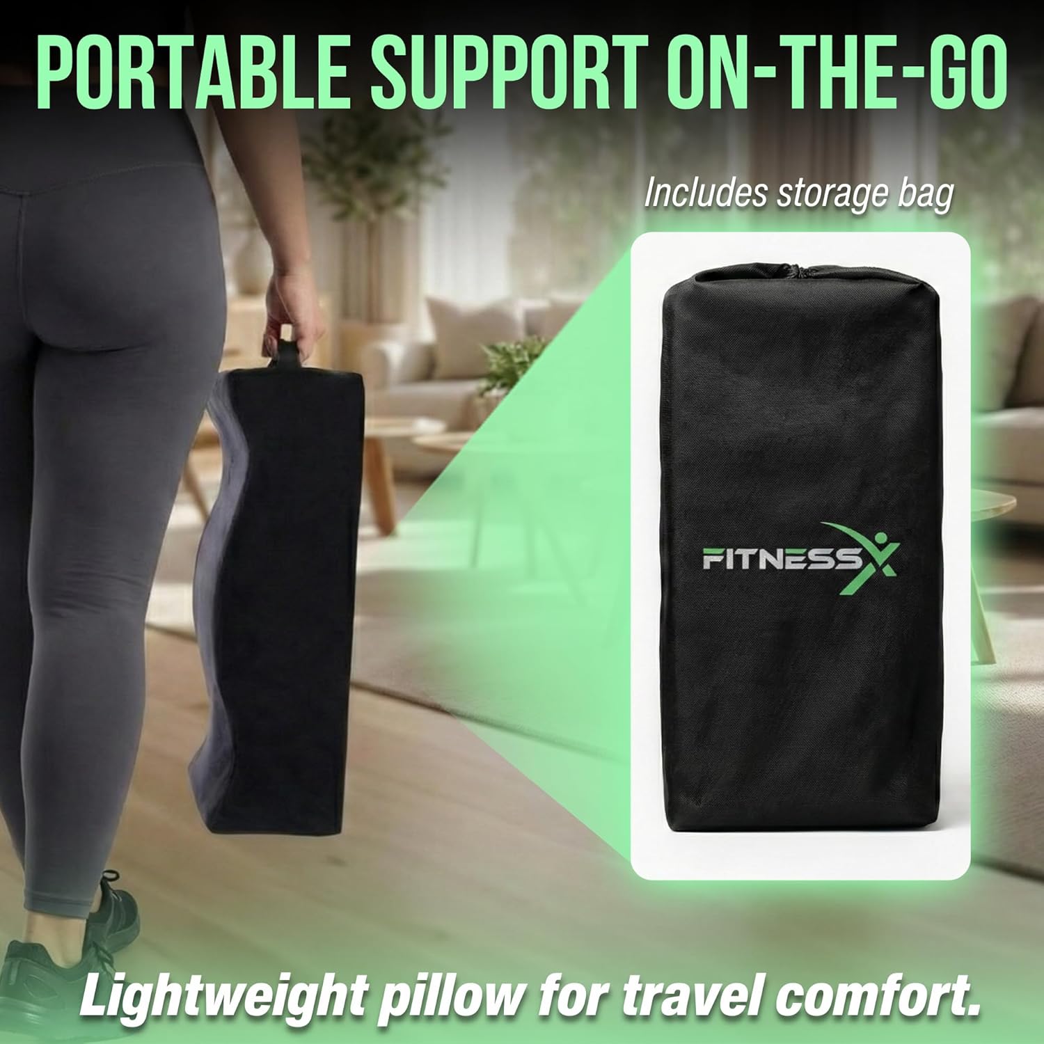 BBL Pillow After Surgery for Sitting – Brazilian Butt Lift Recovery Cushion, Firm Support Pillow for Home, Car & Office Use, Post Surgery Supplies with Velvet Cover & Anti-Slip Base