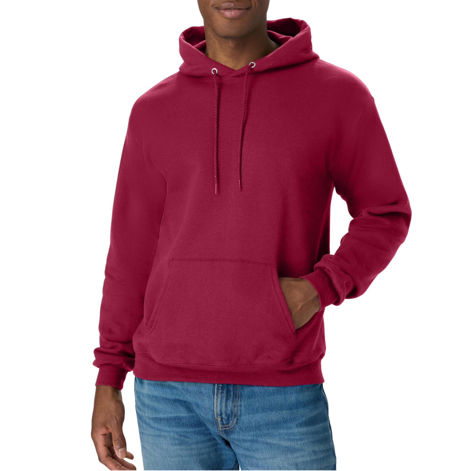 Hanes Men's P170 Hoody, Cardinal, S UK
