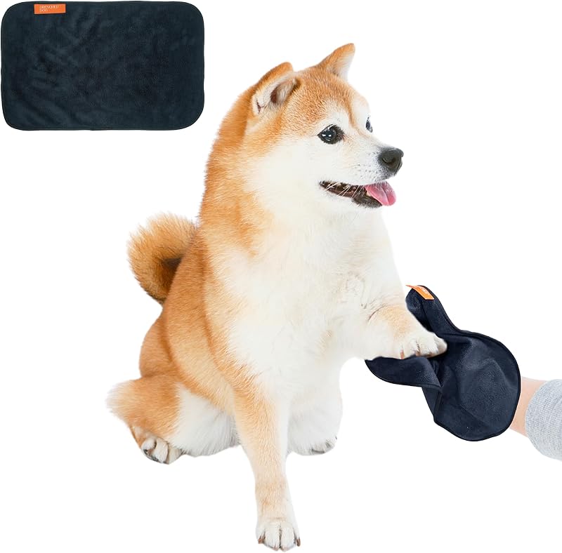 Toalha para Patas de Cachorros em Microfibra Drenched Dog, 24,13 cm x 38,1 cm