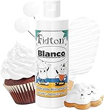 Colorante Alimentario 160ml - Gran Capacidad Colorantes Alimentarios Reposteria Altamente Concentrado para Decoración de Pasteles, Colorante Alimenticio para Fondant Colores, Macarrone - Blanco
