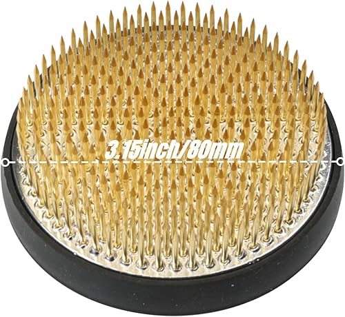 Miniatura 2 de 3.150 in Flower Frog - Arreglos florales de rana floral grande, suministros japoneses Ikebana Kenzan con base de goma (3.15 pulgadas)