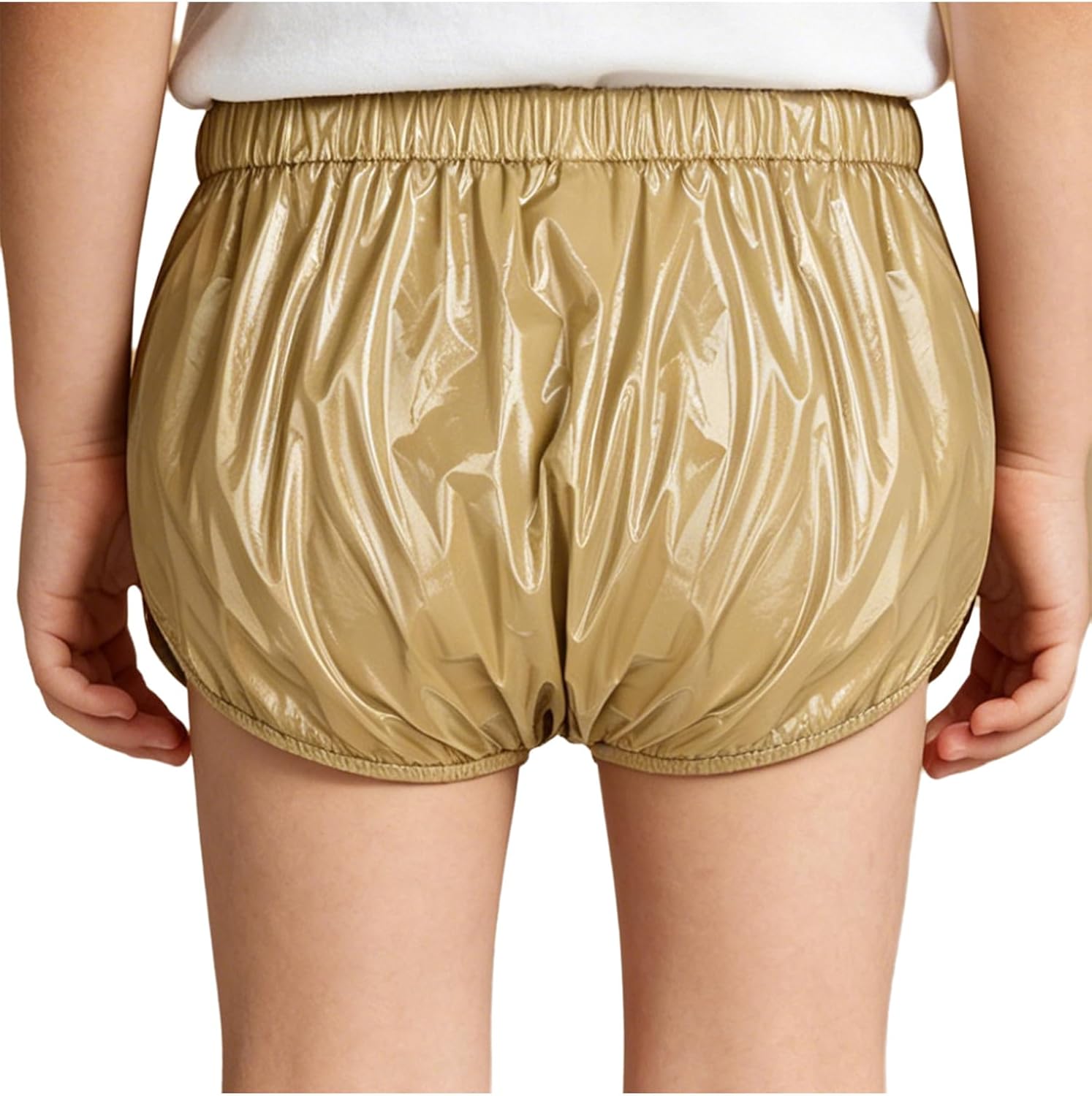 Hularka Boys Reusable Plastic Panites PVC Wet Look Special Needs Swim Shorts Diaper Covers Waterproof Bottoms