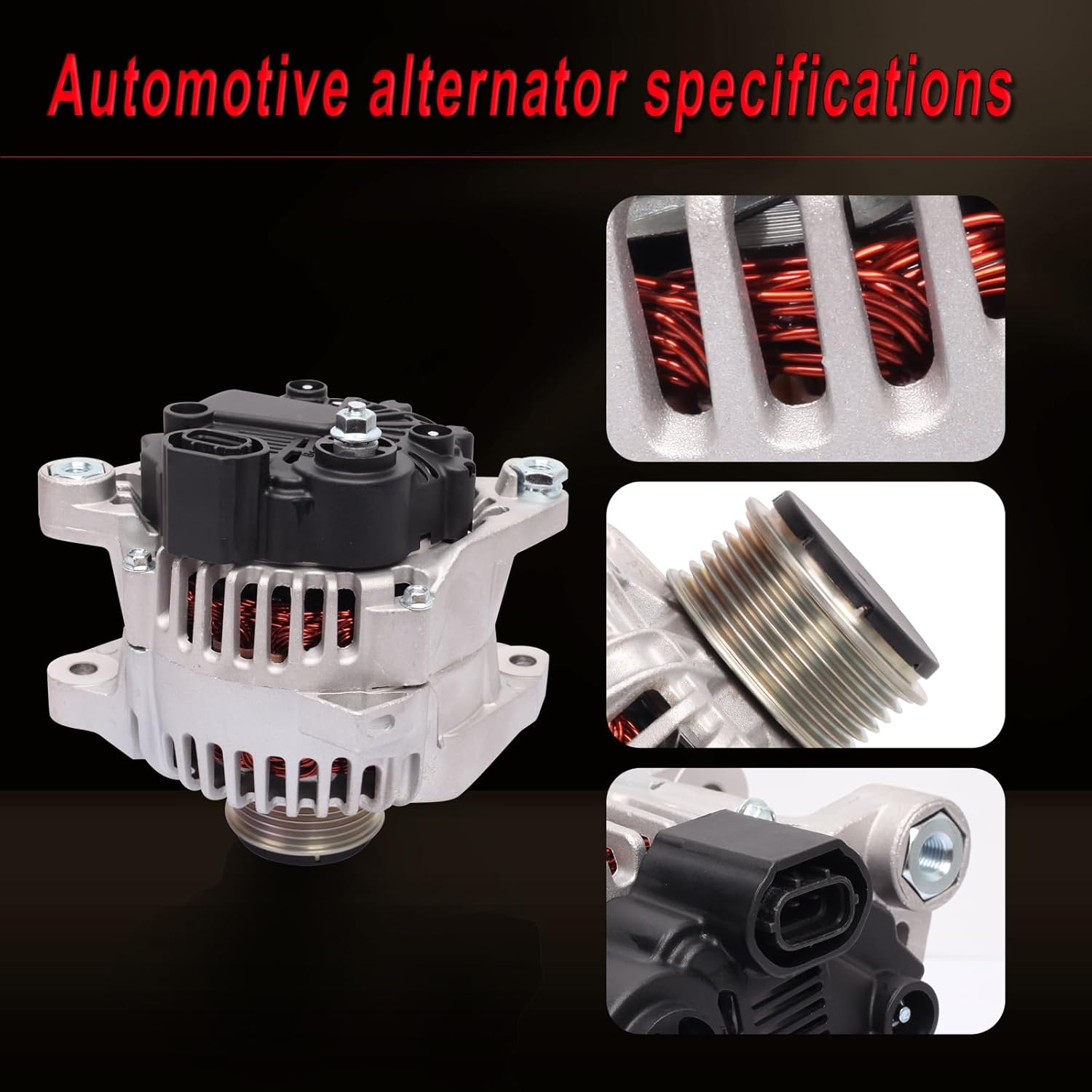 Alternator Compatible with 2006-2010 Sonata 2010-2013 Forte 2012-2013 Forte5 06-10 Magentis Optima 2007-2012 Rondo 2.0L 2.4L Replace for 11189N 373002G100 3730025201