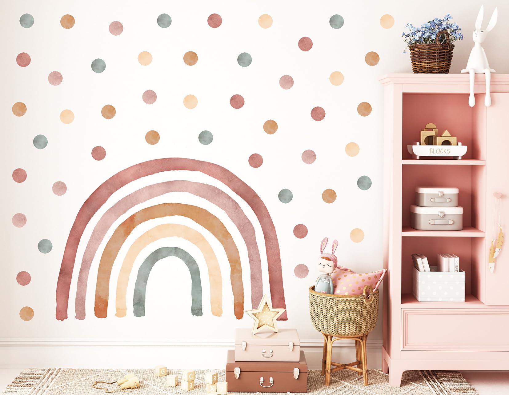 Muursticker paarse stippen / cirkels aquarel kinderkamer 36 stuks kopen? Bestel online bij