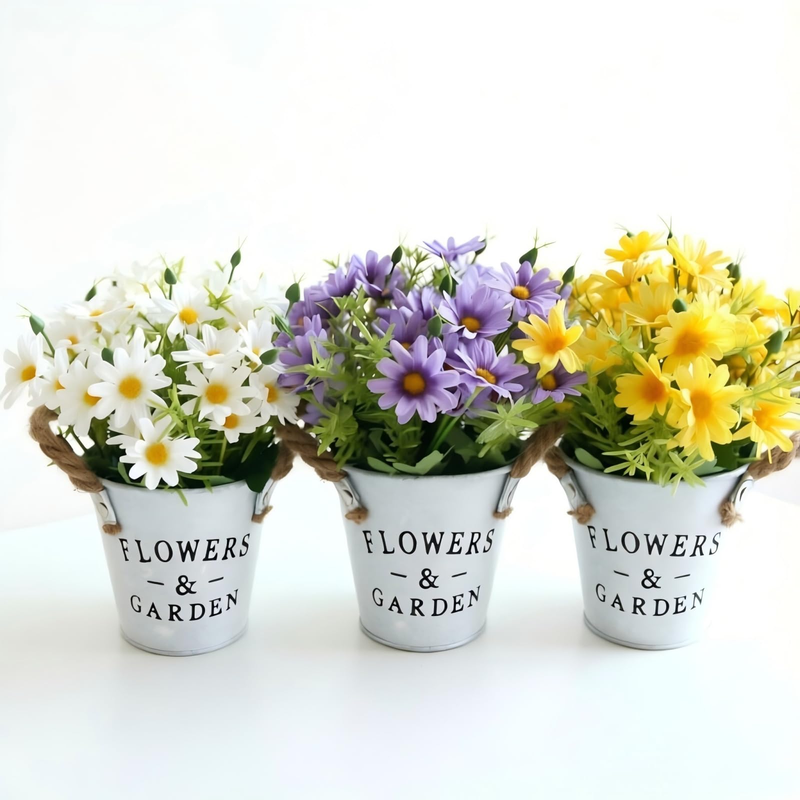 KIXZSAZ Vibrant Yellow Bathroom Decor With Old Retro Fake Flowers In Pots As Cozy Decoration For Any Space Yellow Bedroom Decor