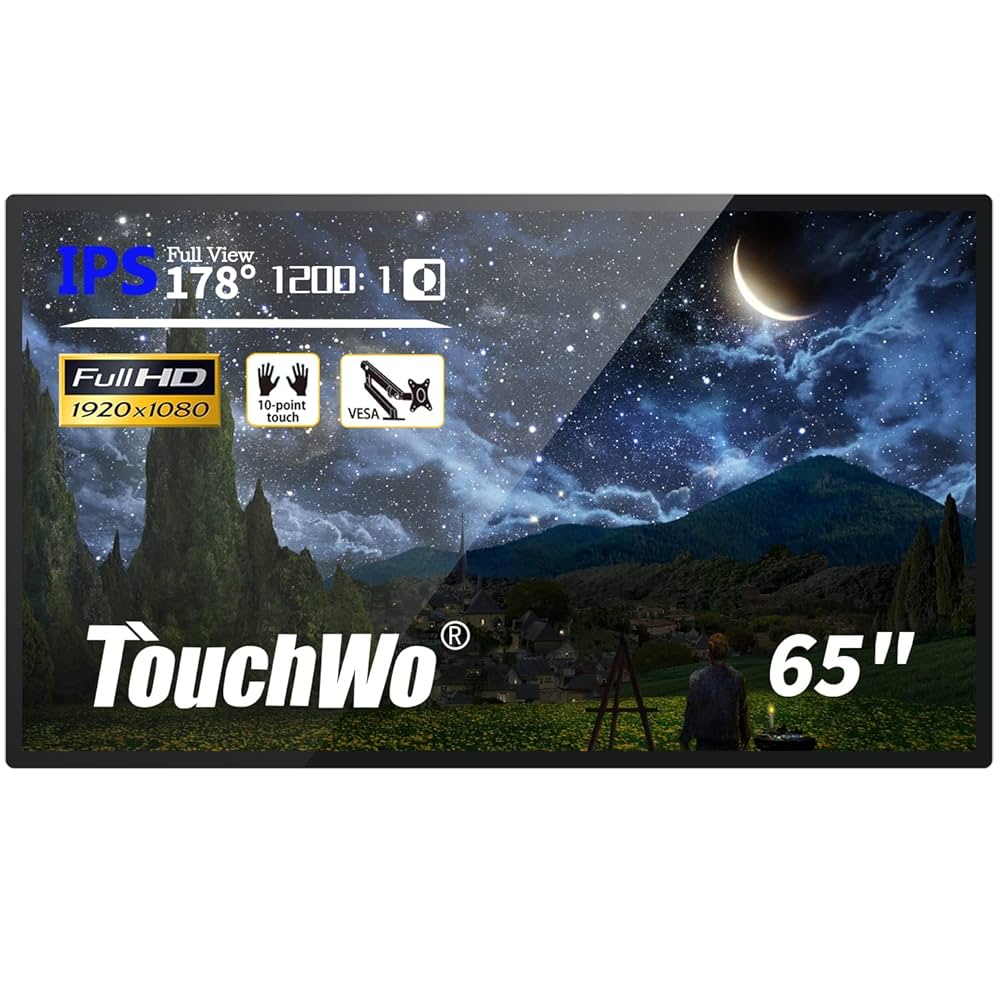 Amazon.co.jp: TouchWo 65インチ タッチパネル式産業用モニター