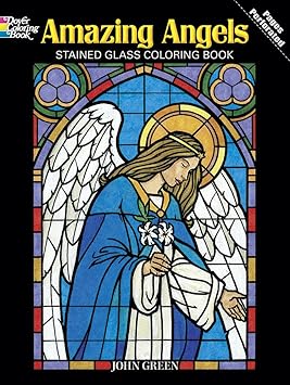 Amazon.com: Amazing Angels Stained Glass Coloring Book : Green, John