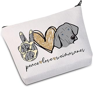 Weimaraner Dog Make Up Bag Weimaraner Mom Gift Peace Love Weimaraner Make Up Zipper Pouch Bag For Dog Lover (Peace Weimaraner)
