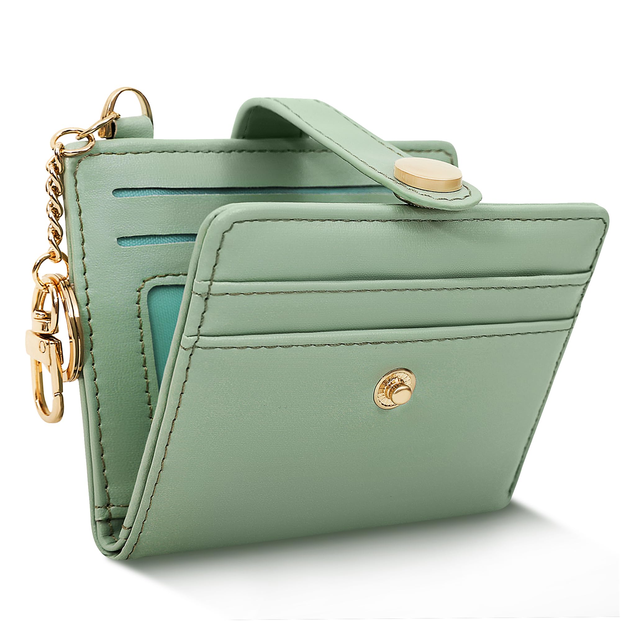 Silensu Small Womens Wallet, RFID Blocking Credit Card Holder Slim Bifold Purse with Zipper Coin Pocket, Keychain, ID Window