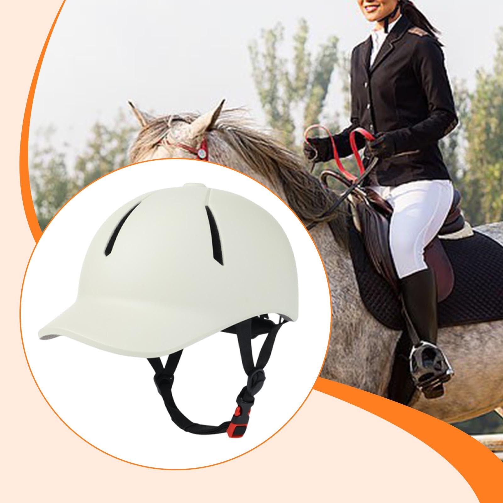 Casco Ecuestre de para Equitación con Protección Resistente y Ventilación Ajustable Fabricado en PC Adecuado para Ciclismo Senderismo y