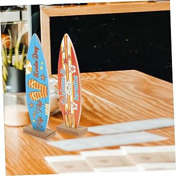 サーフボード　木製　インテリア　ミニチュア　フィギア Amazon.co.jp: Levemolo 4個サーフボード置物 木製 サーフボード