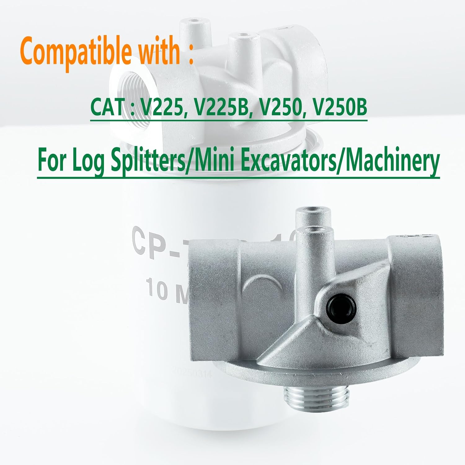 P561134 Hydraulic Filter Base, 3/4" NPT Ports, 1"-12 Thread, Hydraulic Return Line filter head Assembly Compatible with BT839-10, P551551, 51551, 1551, OB1318, P561136, AM106735, HH561134