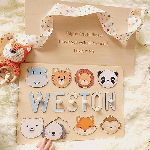 Miniatura 9 de Rompecabezas con nombre personalizado para niños regalos personalizados para bebés rompecabezas de madera para niños pequeños juguetes de