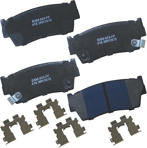 Vista 206 de Bendix Premium SBM8 - Pastillas de freno semimetálicas Premium para modelos seleccionados Buick Special, Camaro, Corvette, Phaeton, Olds F85, Vista