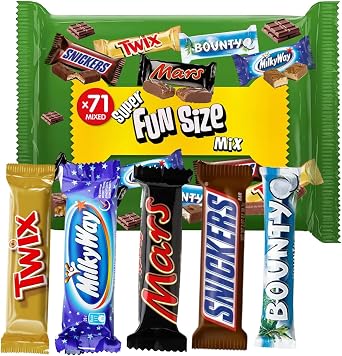 Chocolate Hamper Mini Chocolate Bars Multipack - 71 Chocolate Bars Multipack - Individually Wrapped Sweets Assorted Chocolate Party Bag 1.4kg - Parties, Halloween, Christmas, Birthday Chocolates