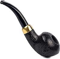 Vista 2 de Dr. Watson - Pipa de tabaco de madera, forma clásica de ukelele, se adapta a filtro de 0.354 in, viene con bolsa, en caja (rusticado)