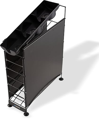 Miniatura 7 de San Jamar Wirewors Dispensador de tazas y tapas, 3 dispensadores de tazas y 1 organizador de tapa con paneles laterales para cocinas, restaurantes y