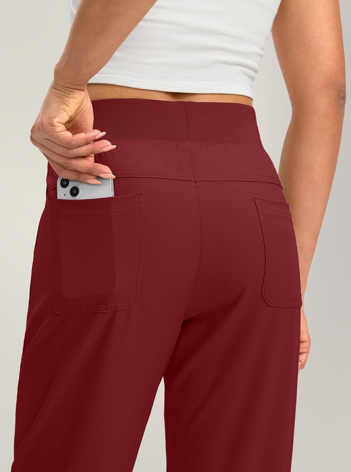 Soothfeel Women's Joggers with Zipper Pockets Lightweight Running Gym Travel Casual Workout Athletic Joggers Pants for Women - Image 5